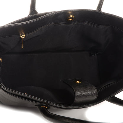 Chanel Calfskin Cerf Shopper Tote Black 6 of 9