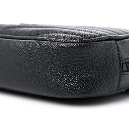 Saint Laurent Grain De Poudre Matelasse Monochrome Monogram Mini Lou Camera Bag Black 9 of 13