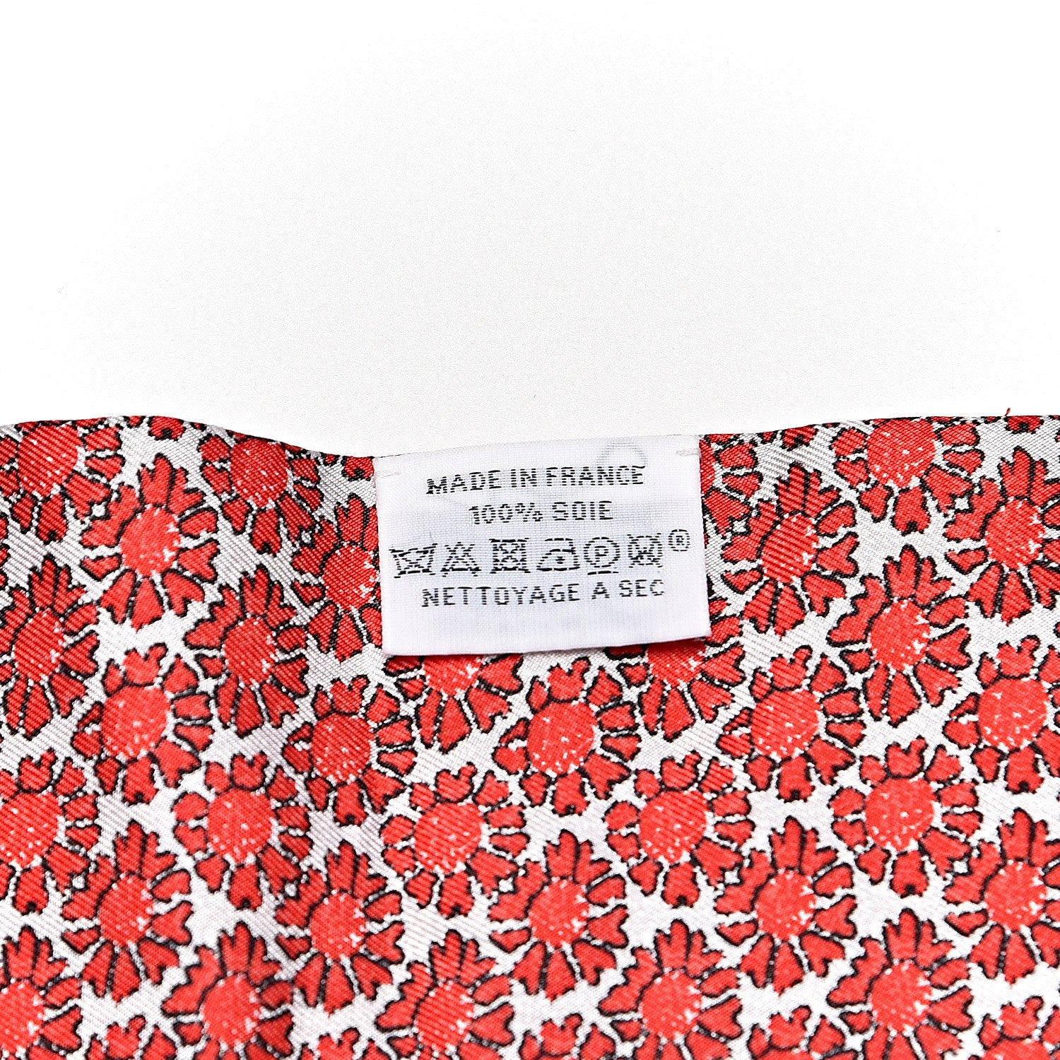 Hermes Silk Lalbhai Maxi Twilly Slim Rouge Blanc Gris 2 of 3