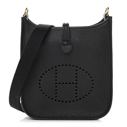 Hermes Taurillon Clemence Evelyne TPM Black 1 of 13