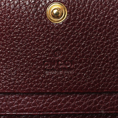 Gucci Grainy Calfskin Zumi Chain Card Case Wallet Vintage Bordeaux 6 of 7