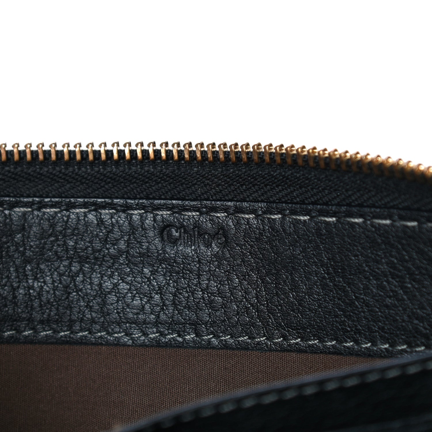 Chloe Grained Calfskin Marcie Long Zip Around Wallet Black 8 of 14