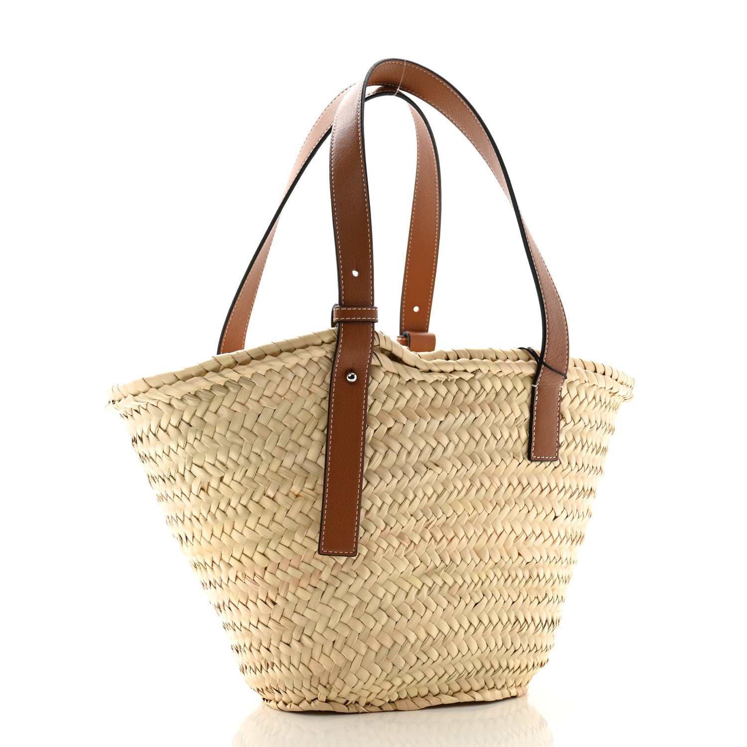 Loewe Raffia Basket Tote Bag Natural Tan 3 of 10