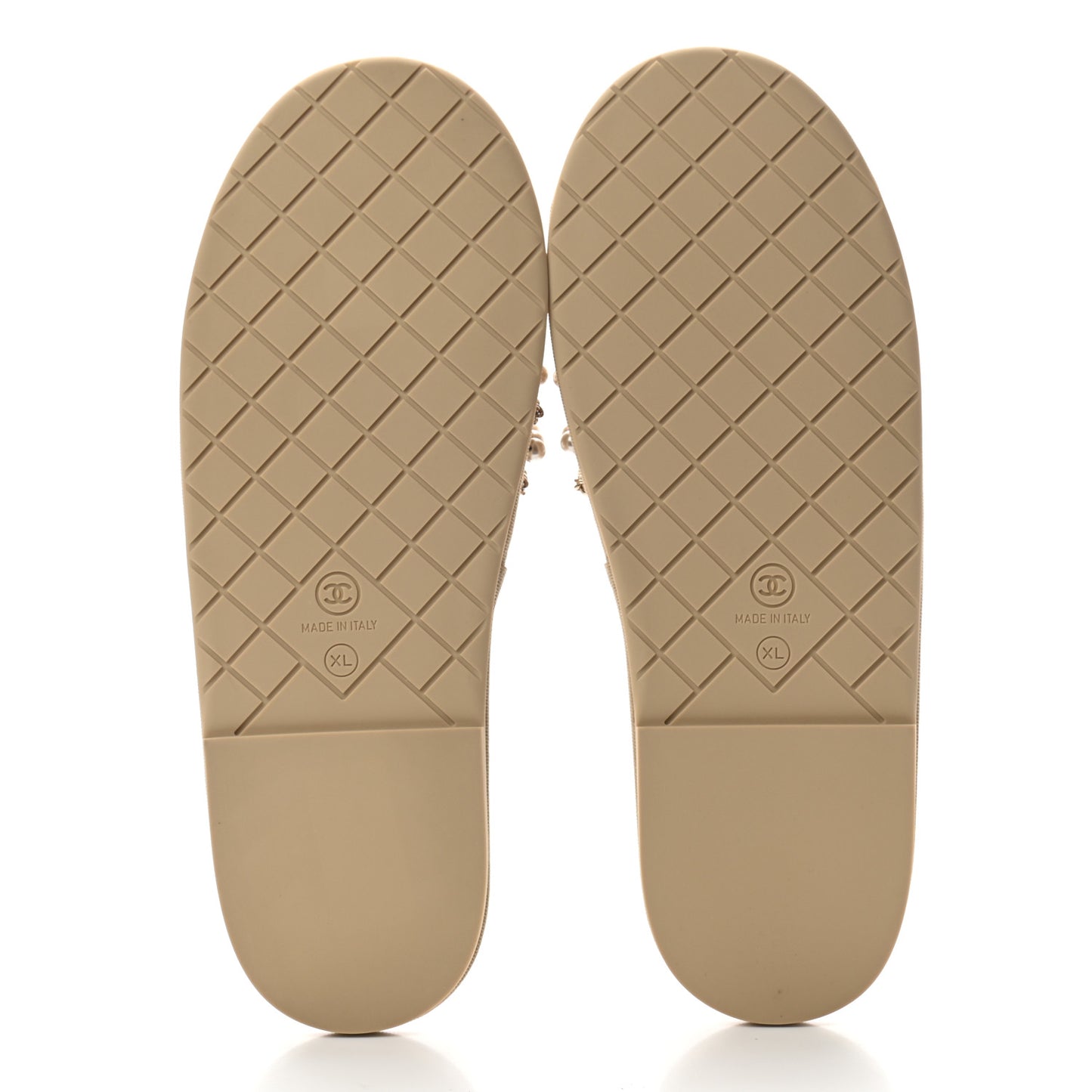Pearl Chain Slipper XL Beige