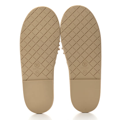 Chanel Pearl Chain Slipper XL Beige 5 of 8