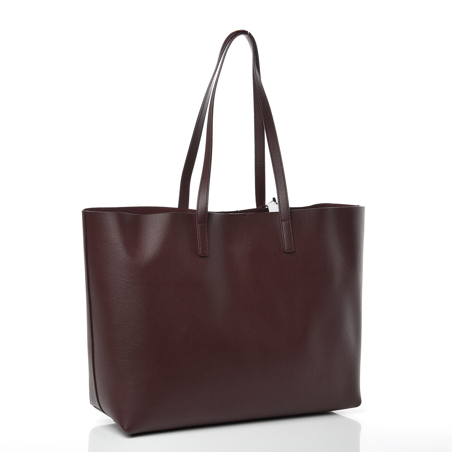 Saint Laurent Calfskin Large Shopping Tote Bordeaux 4 of 10