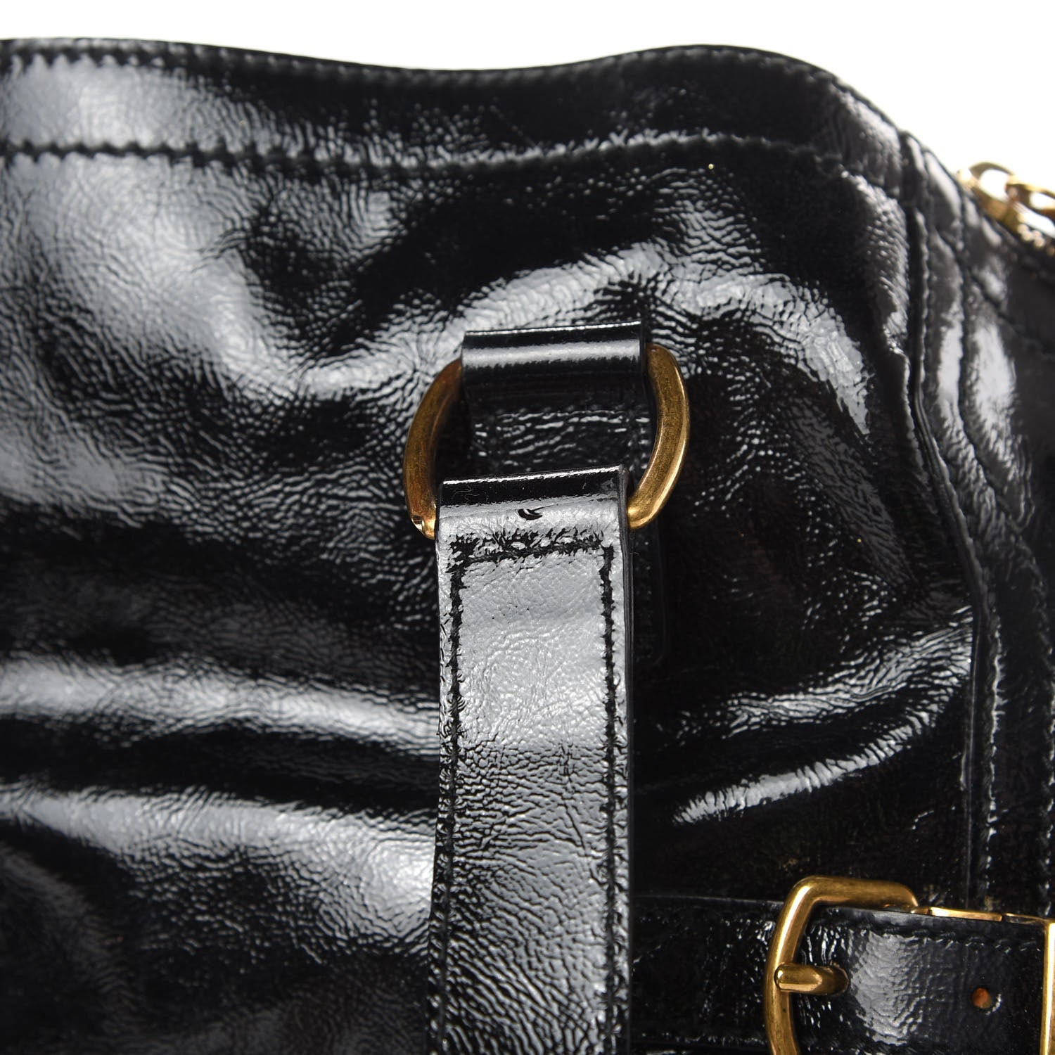 Saint Laurent Patent Large Downtown Tote Black 12 of 13