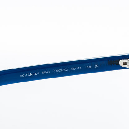 Chanel Cat Eye Chain Sunglasses 6041 Navy Blue 6 of 6