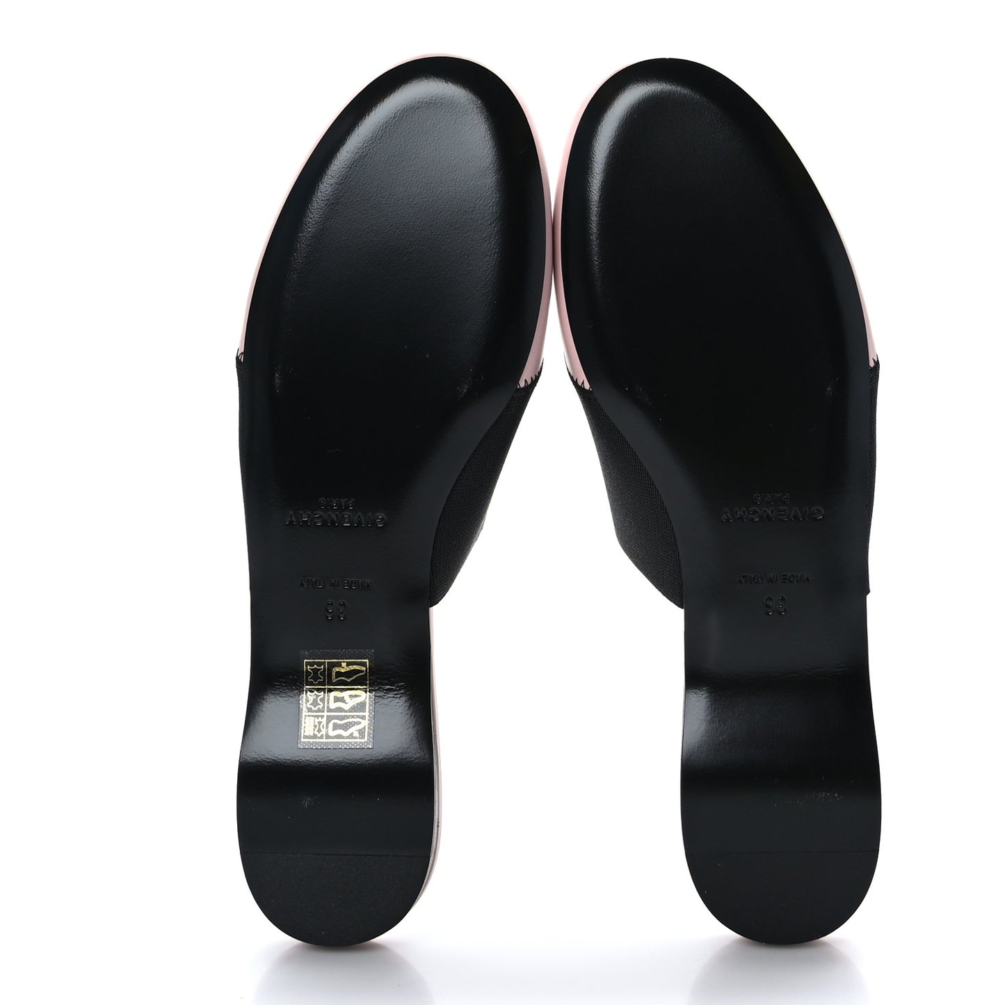 Calfskin Bedford Logo Mule Slides 36 Pink