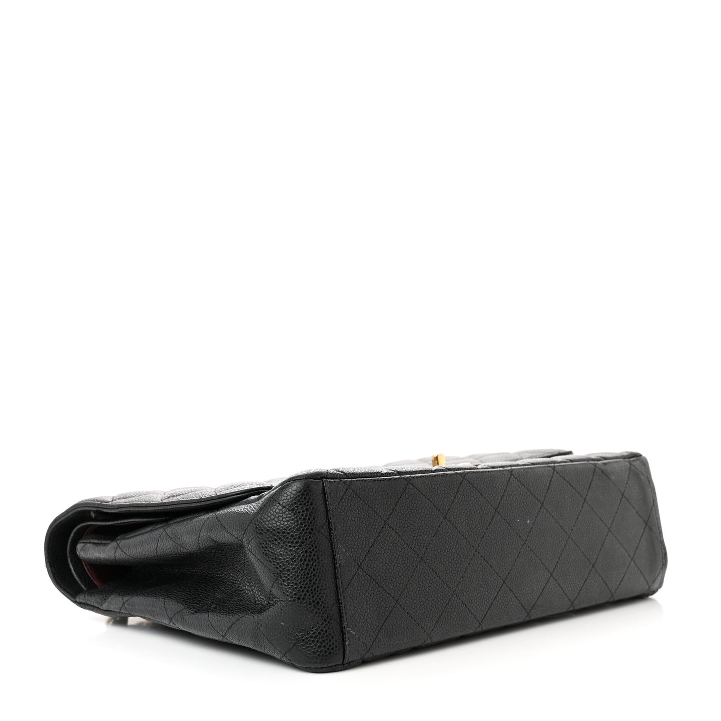 Caviar Quilted Maxi Double Flap Black