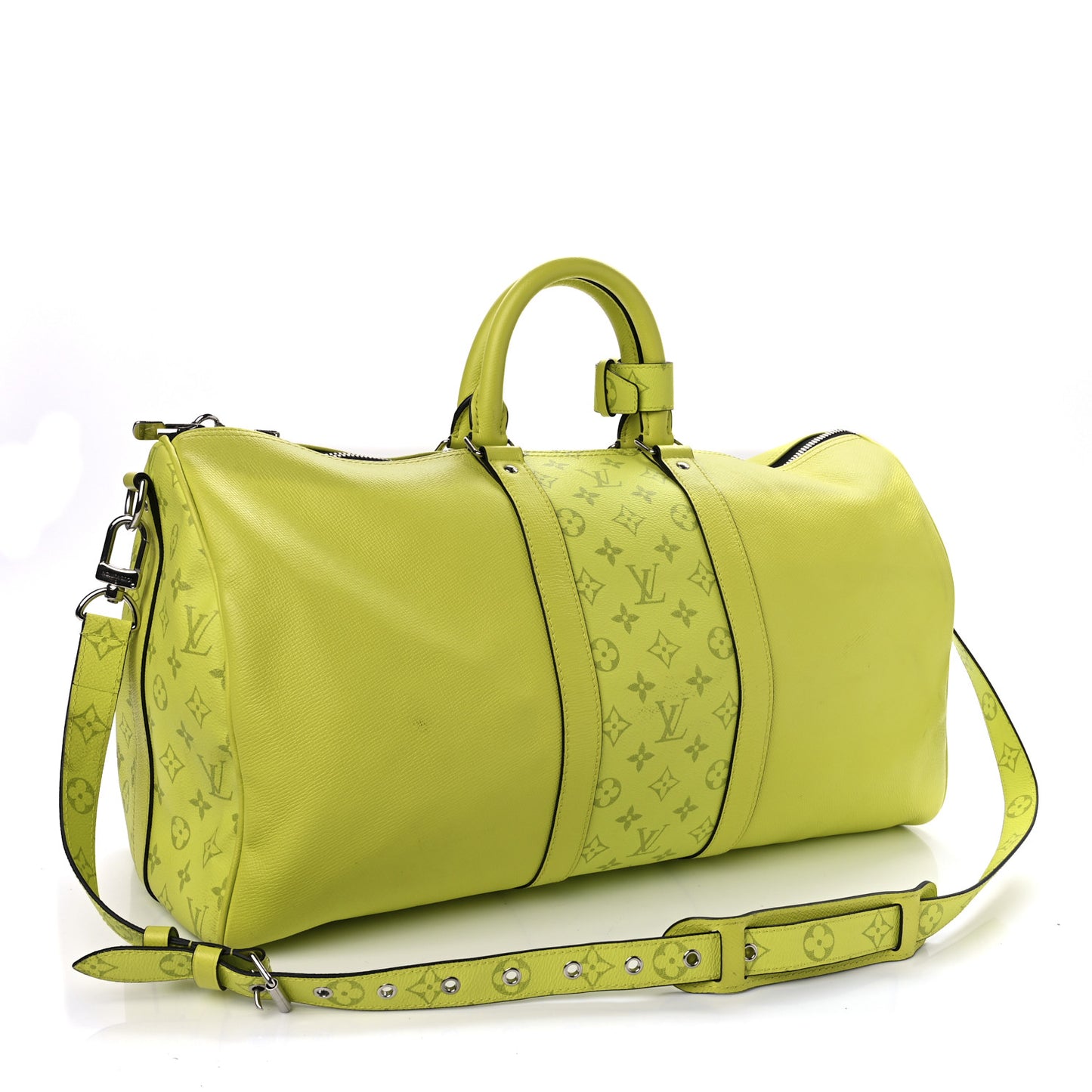Monogram Taiga Keepall Bandouliere 50 Yellow