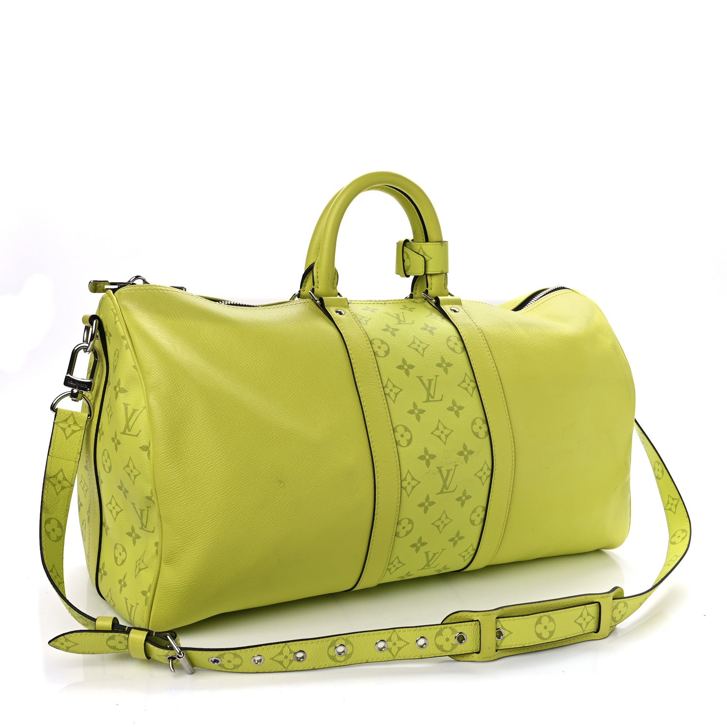 Louis Vuitton Monogram Taiga Keepall Bandouliere 50 Yellow 3 of 8