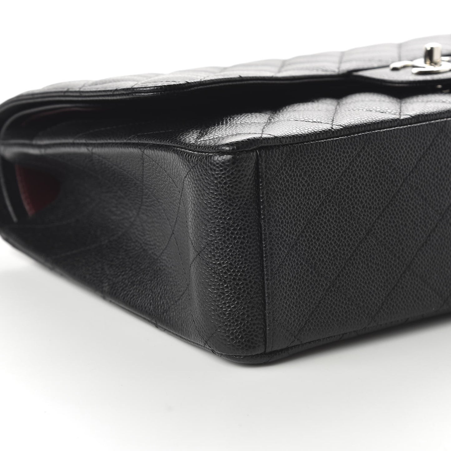 Caviar Quilted Maxi Double Flap Black