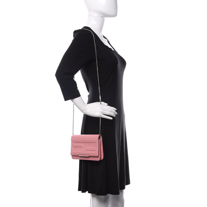 Fendi Vitello Flamingo Tube Wallet on Chain Pink 2 of 10