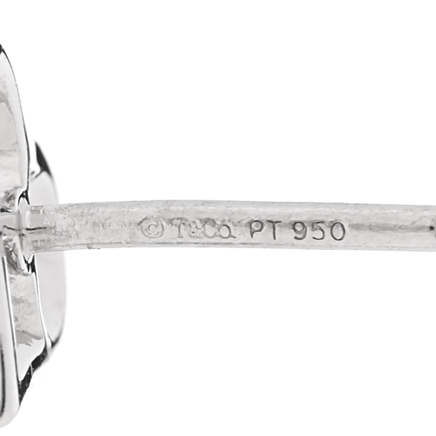 Tiffany Platinum Diamond Heart Stud Earrings 4 of 5