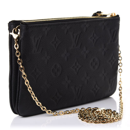 Louis Vuitton Empreinte Double Zip Pochette Black 4 of 22