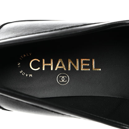 Chanel Lambskin Quilted CC Turnlock Loafers 40 Black 7 of 9