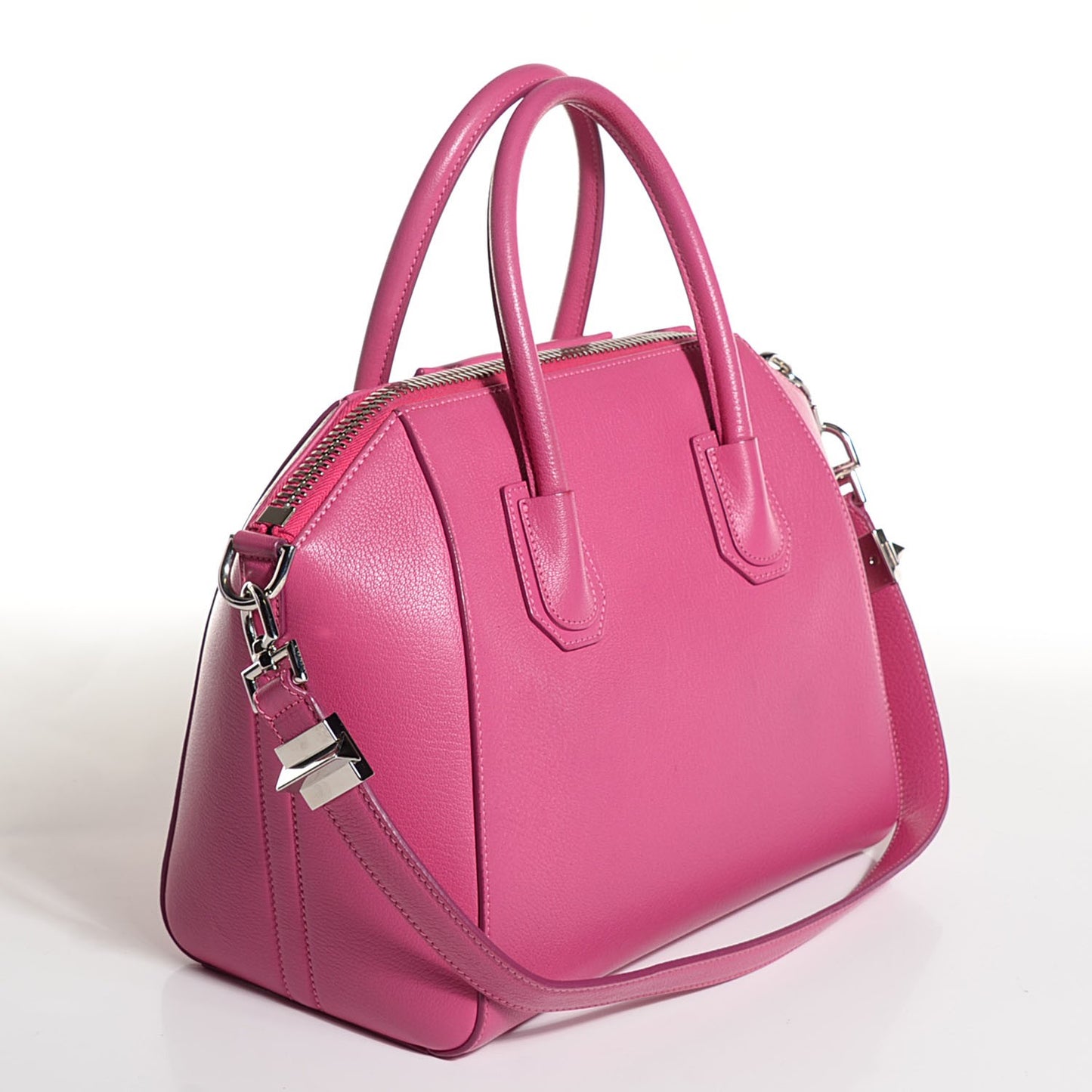Sugar Goatskin Small Antigona Fuchsia