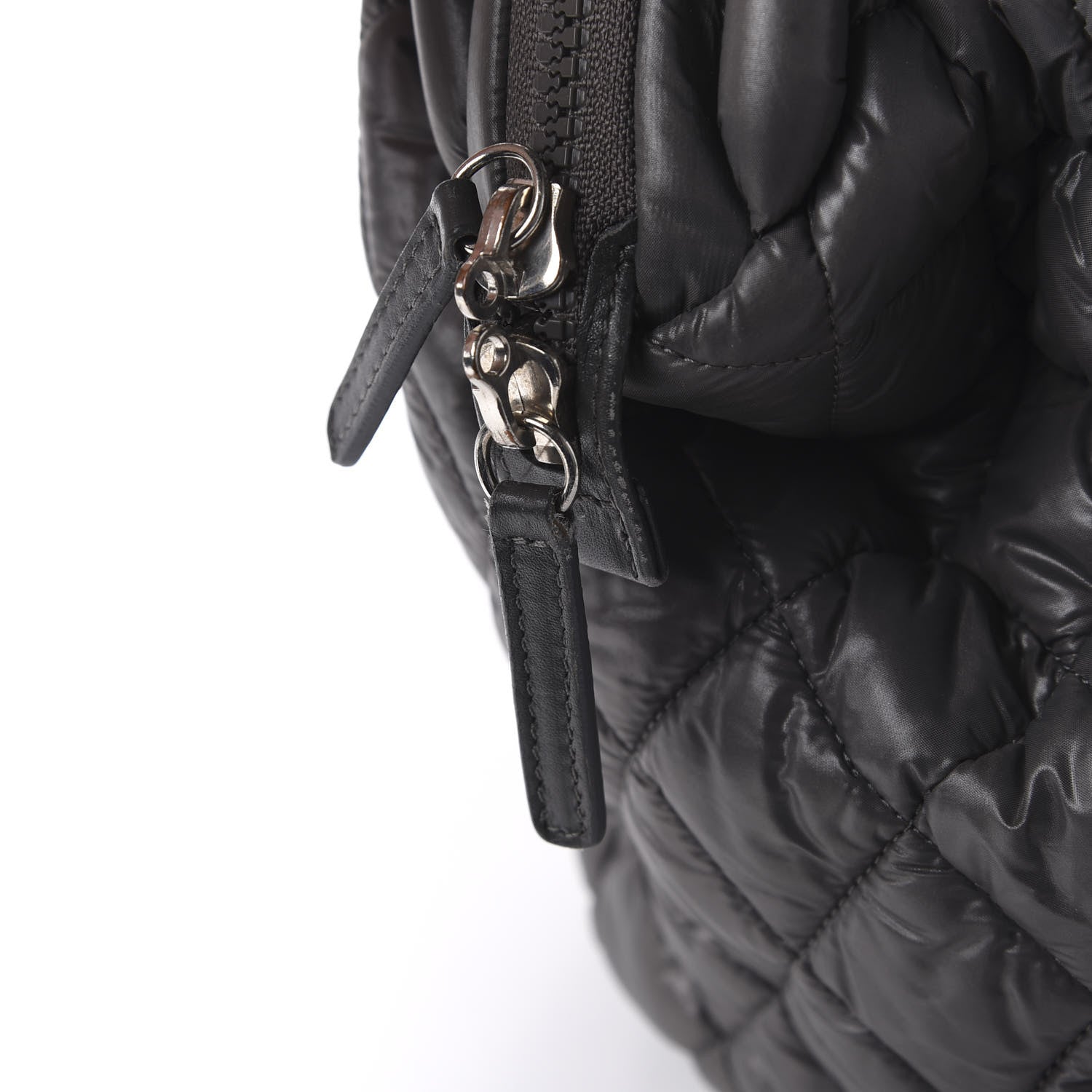 Chanel Nylon Quilted Coco Cocoon Bowler Grey 11 of 11