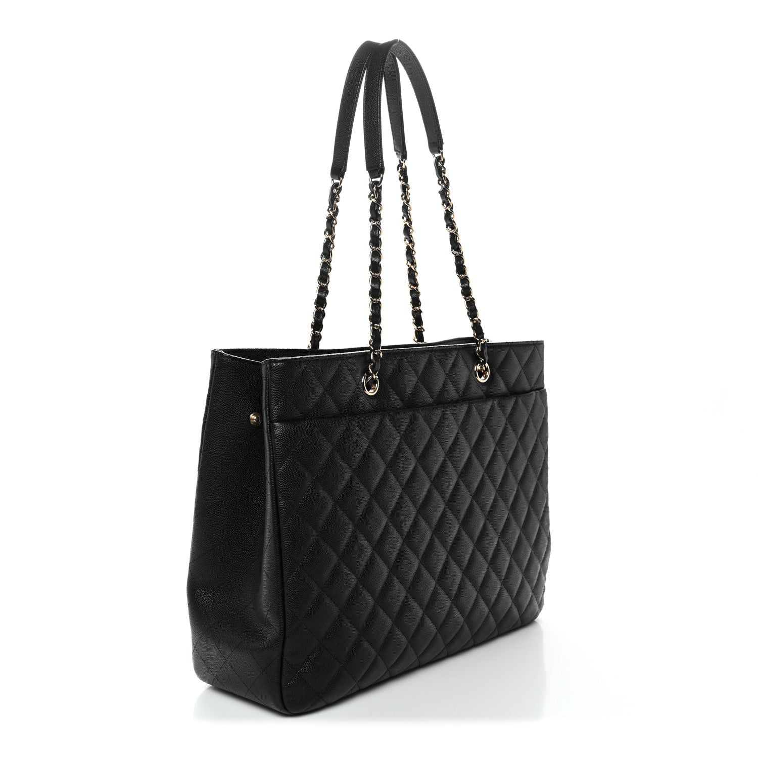 Chanel Caviar Quilted Large CC Shopping Tote Black 5 of 21