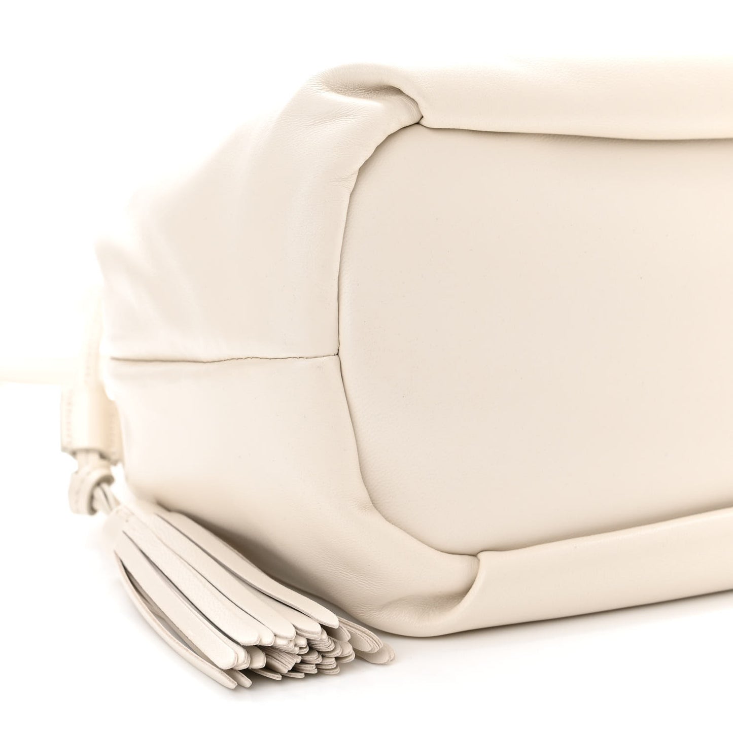 Nappa Drawstring Tote White