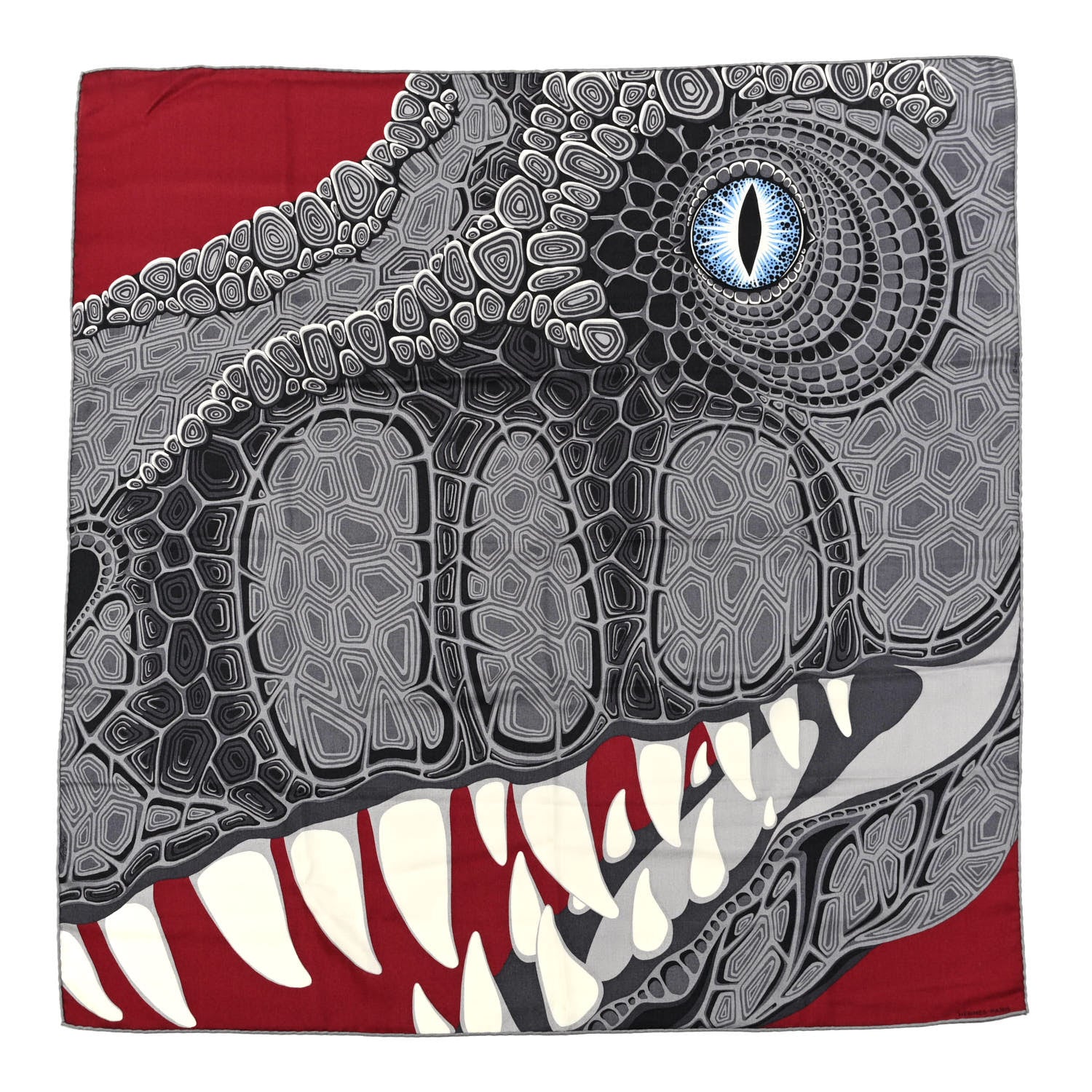 Hermes Cashmere Silk AAAAARGH Scarf 100 Gris Moyen Bordeaux 1 of 5