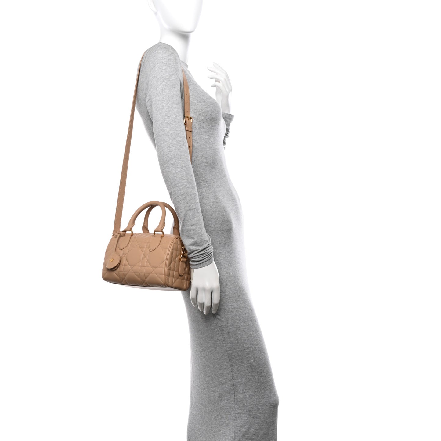 Calfskin Macrocannage Groove 20 Bag Biscuit