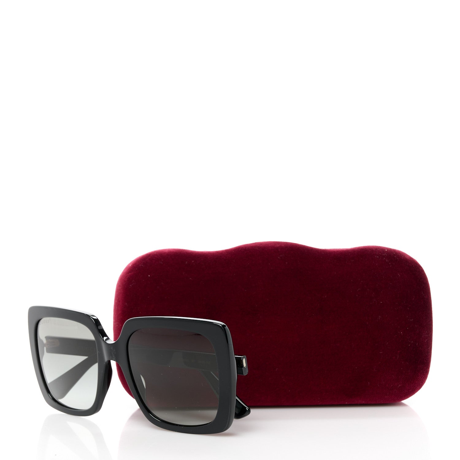 Gucci Crystal Square Frame GG Sunglasses GG0418S Black 2 of 9