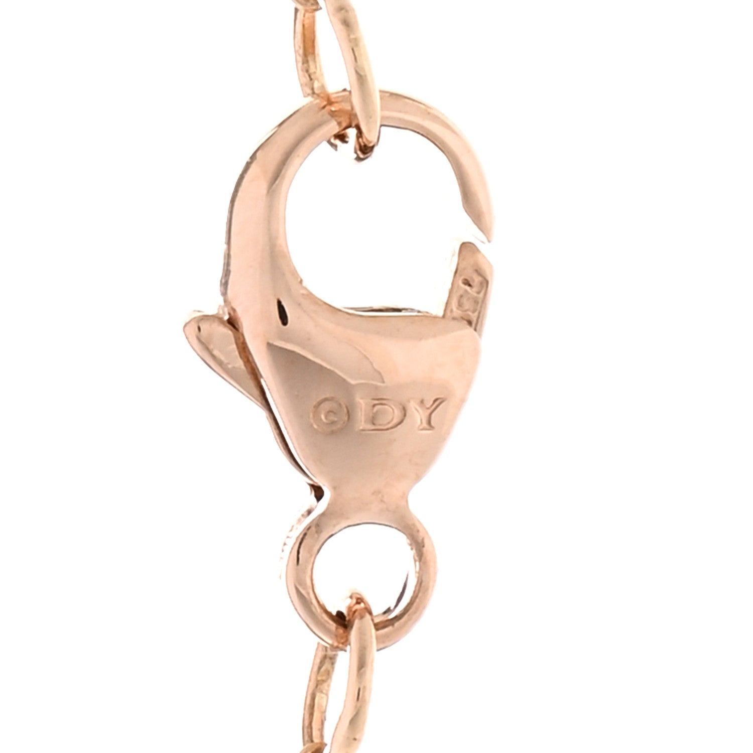 David Yurman 18K Rose Gold Morganite 8mm Chatelaine Heart Pendant Necklace 4 of 5