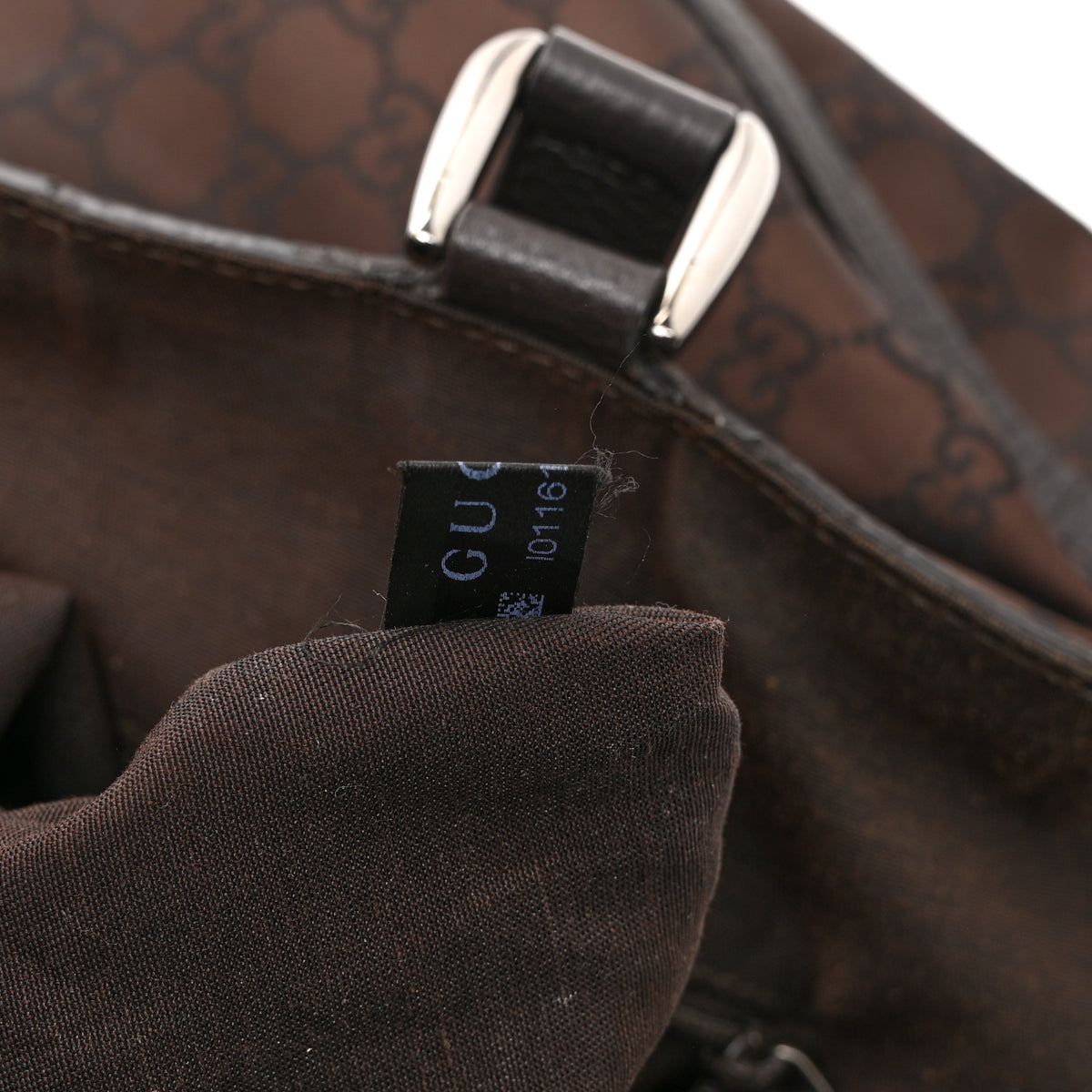 Nylon Monogram Large Abbey Tote Dark Brown