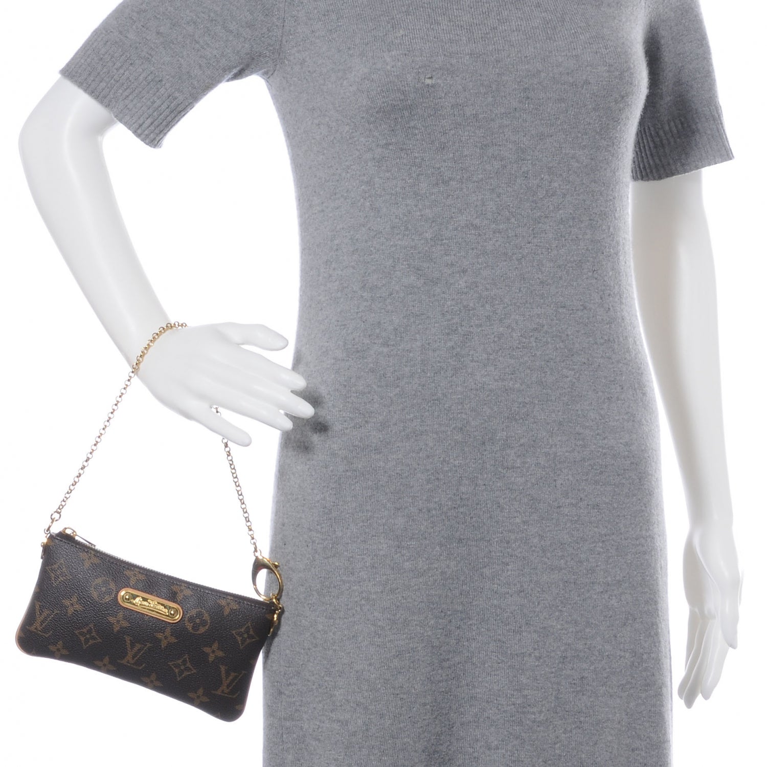 Louis Vuitton Monogram Milla Clutch MM 2 of 7