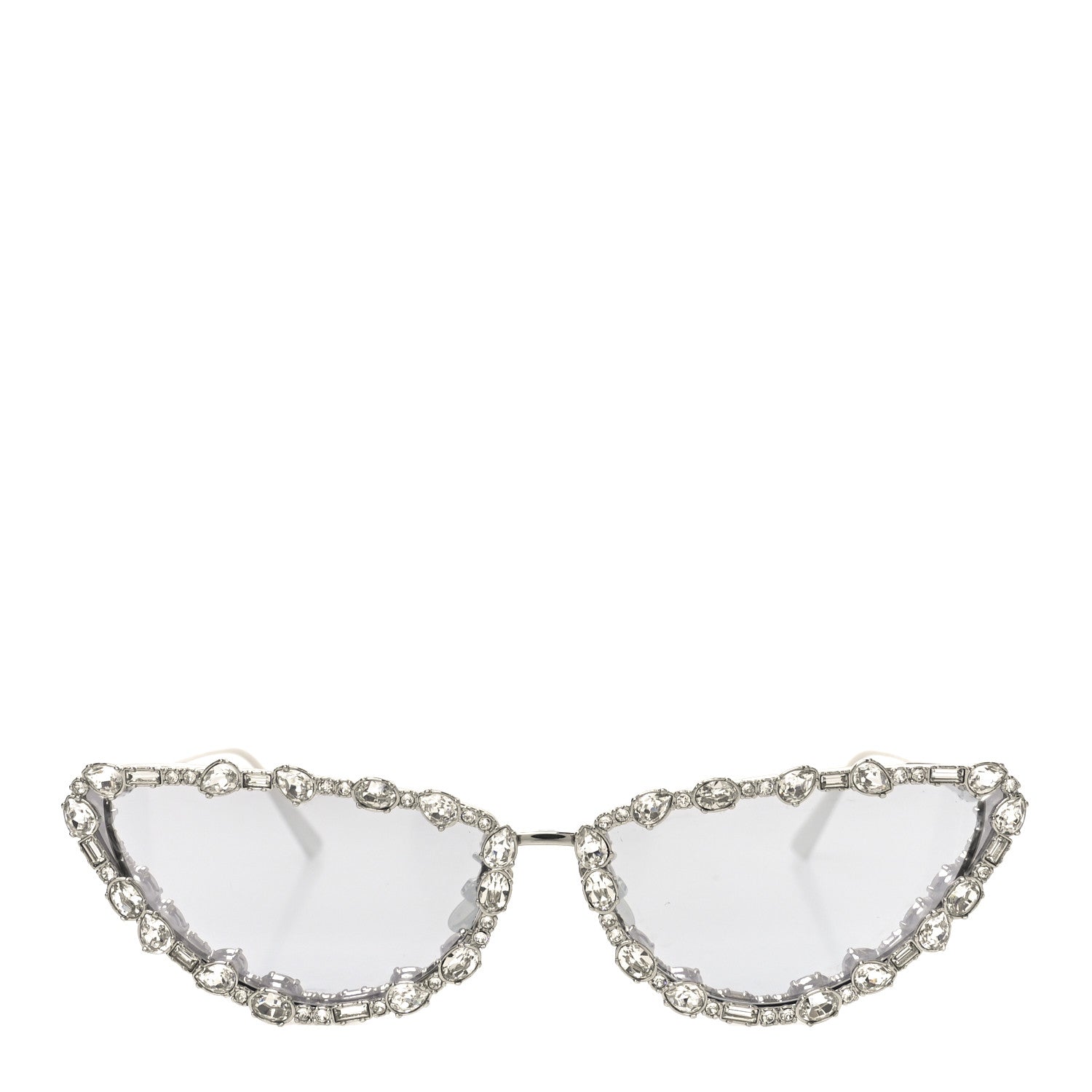 Christian Dior Metal Crystal MissDior B1U Butterfly Mirror Sunglasses Silver 2 of 7
