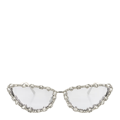 Christian Dior Metal Crystal MissDior B1U Butterfly Mirror Sunglasses Silver 2 of 7