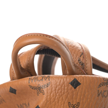 MCM Visetos Side Stud Mini Stark Backpack Cognac 5 of 5