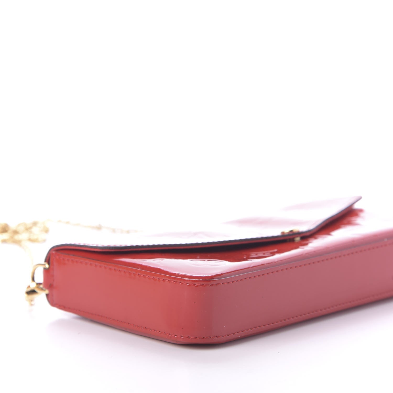 Louis Vuitton Vernis Felicie Pochette Chain Wallet Cherry 9 of 12