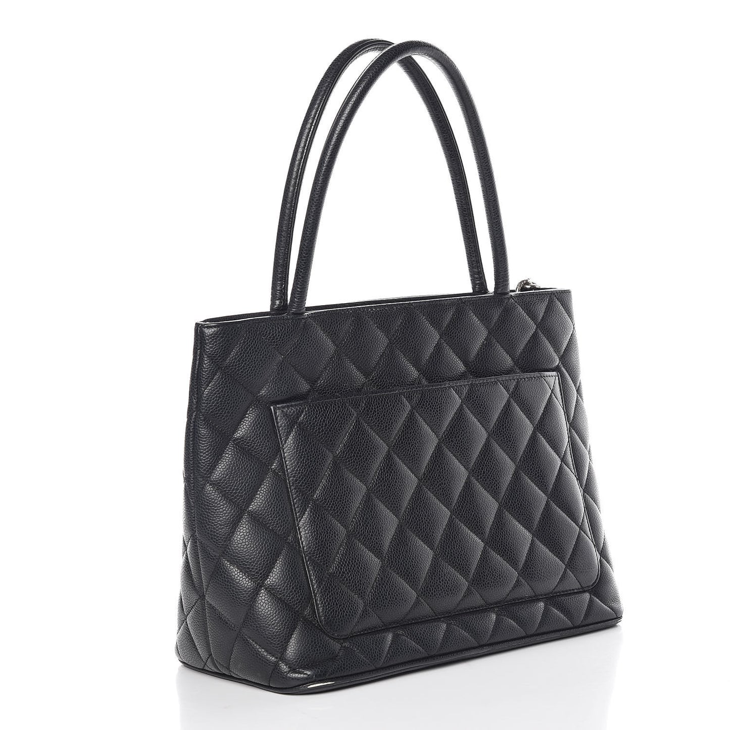 Caviar Quilted Medallion Tote Black