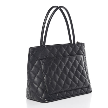 Chanel Caviar Quilted Medallion Tote Black 3 of 15