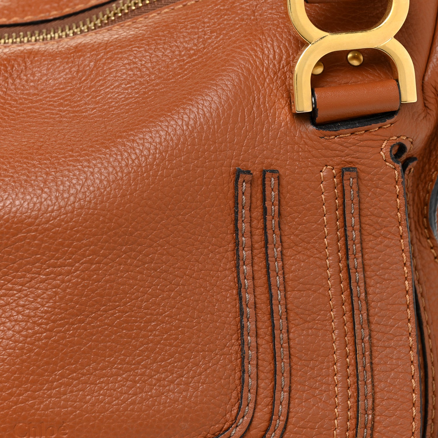 Chloe Calfskin Small Marcie Satchel Tan 16 of 16