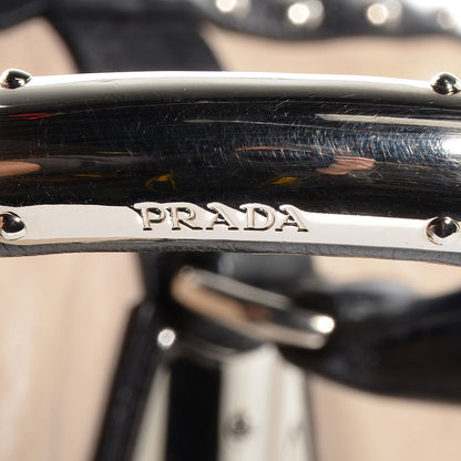 Prada Nappa Small Studded Trunk Bag Talco Black 11 of 11