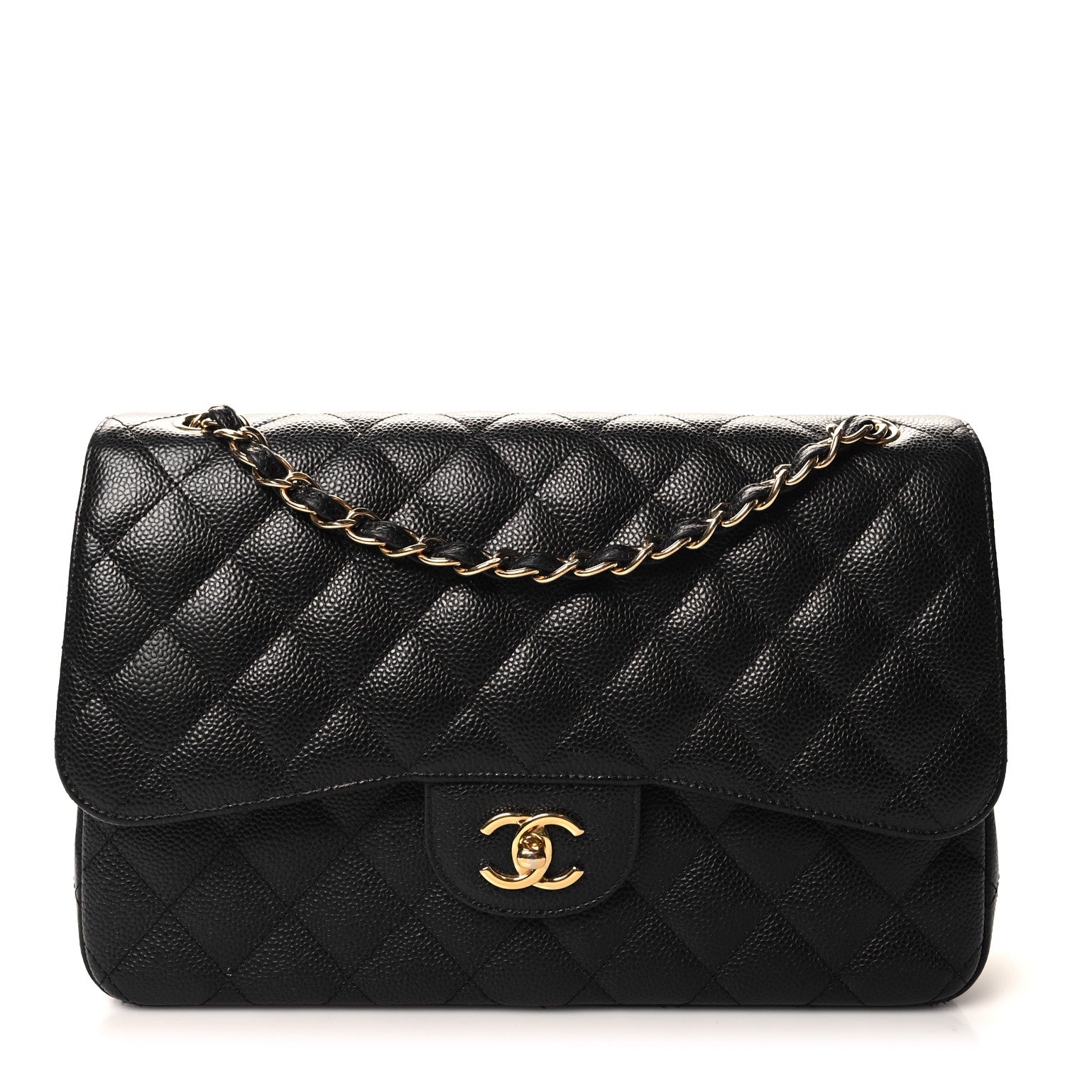 Chanel Caviar Quilted Jumbo Double Flap Black 1 of 13