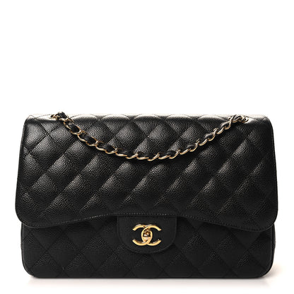 Chanel Caviar Quilted Jumbo Double Flap Black 1 of 13