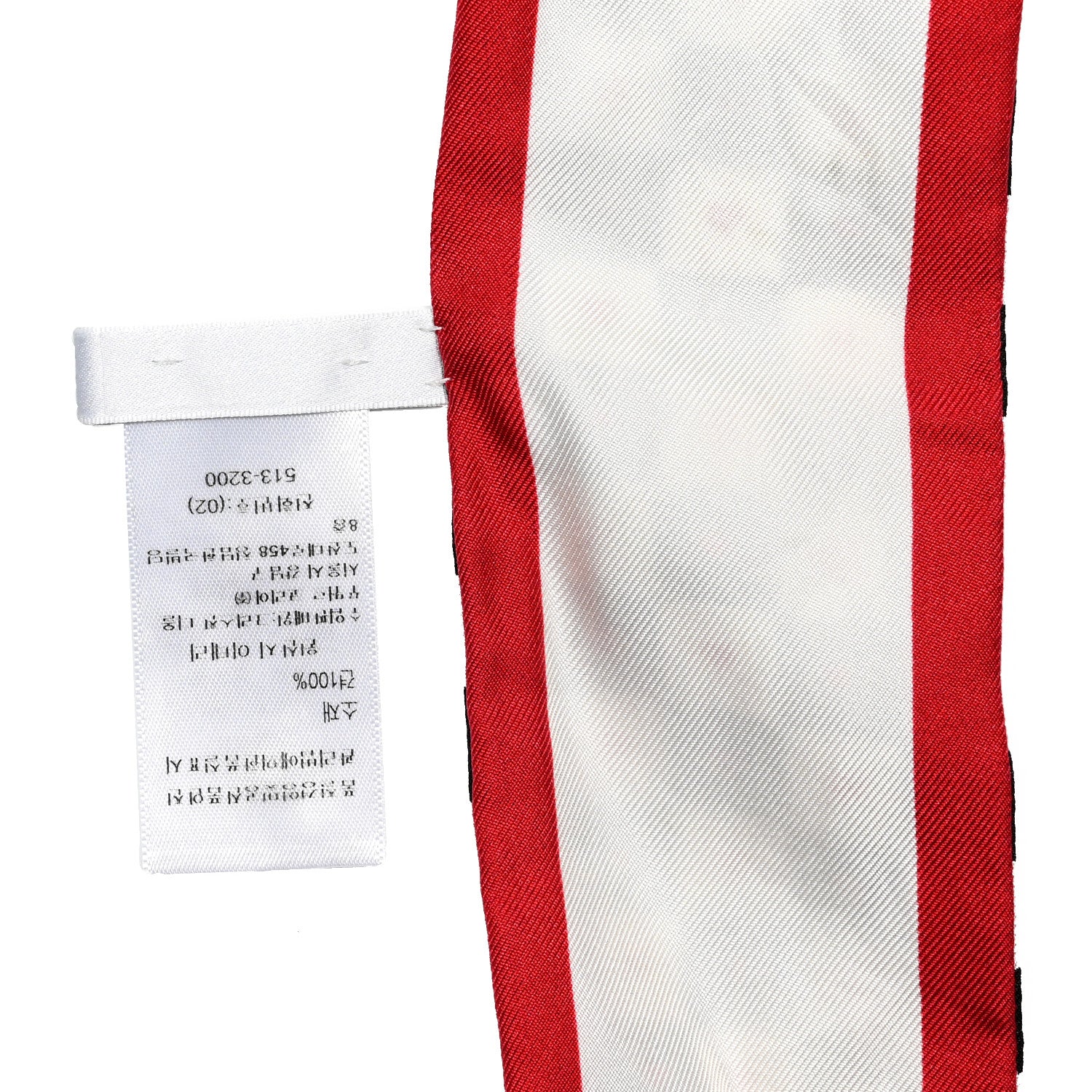 Christian Dior Silk Checkered DiorAmour Mitzah Scarf White Red Black 4 of 4