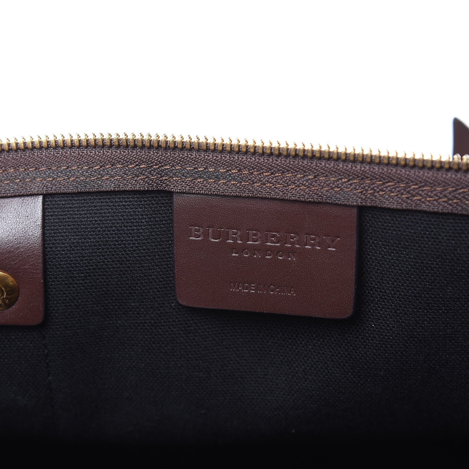 Burberry Haymarket Check Duffle Bag Brown 6 of 17