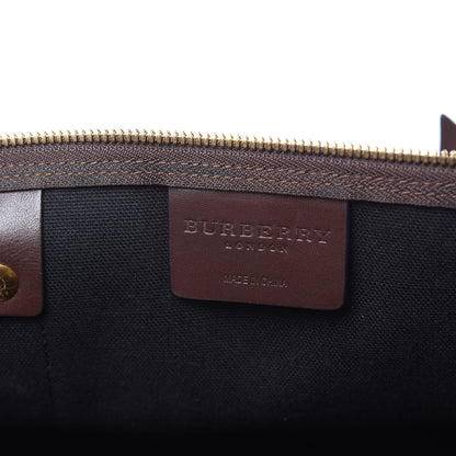 Burberry Haymarket Check Duffle Bag Brown 6 of 17