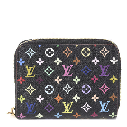 Louis Vuitton Monogram Multicolor Zippy Coin Purse Black Grenade 1 of 5