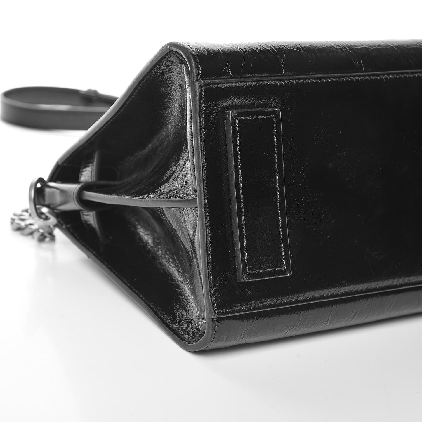 Glace Calfskin Baby Souple Sac De Jour Black