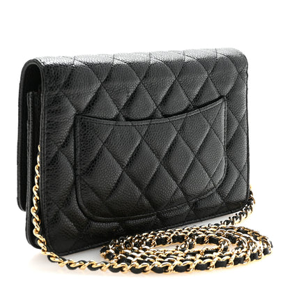 Chanel Caviar Quilted Wallet On Chain WOC Black 3 of 12