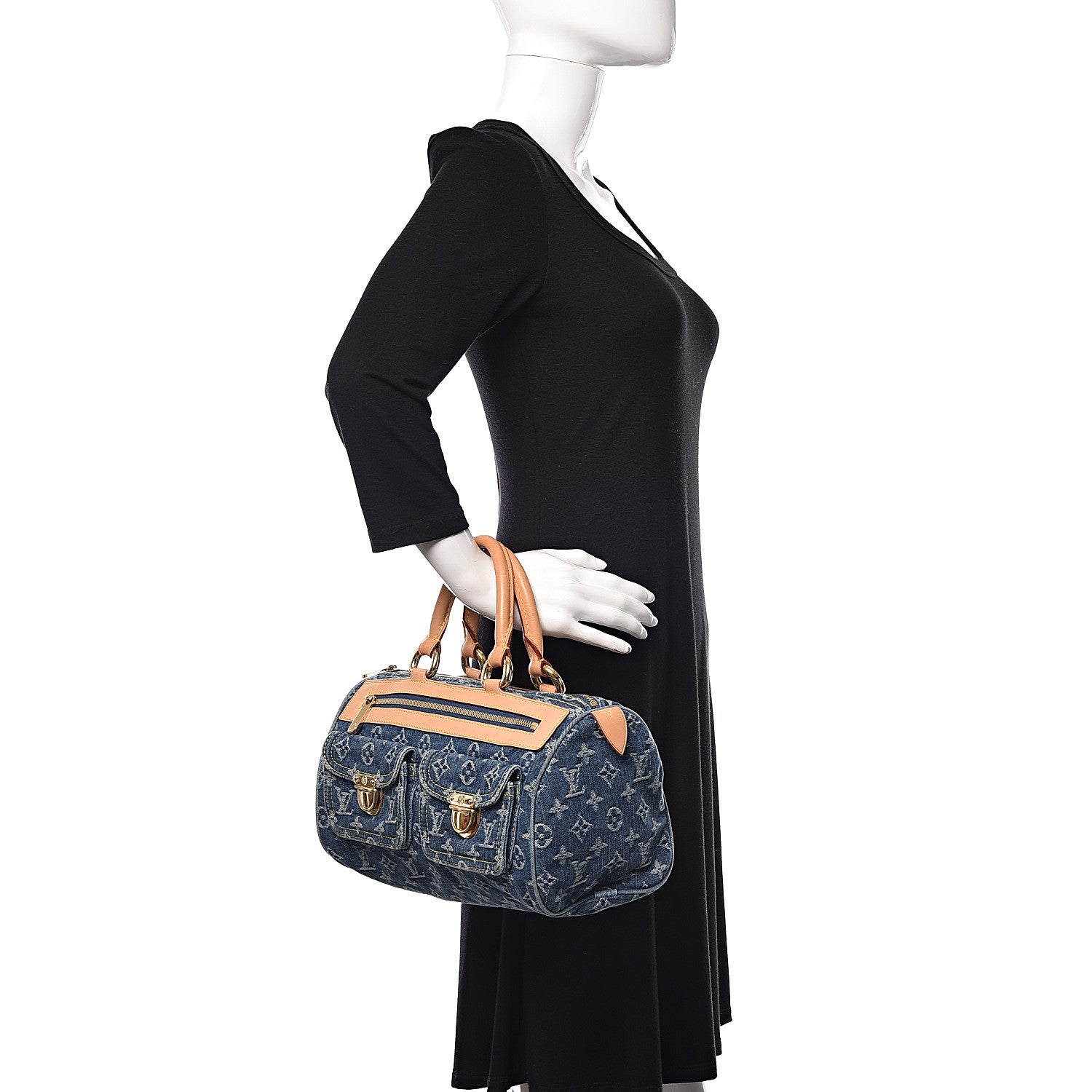 Louis Vuitton Monogram Denim Neo Speedy Blue 2 of 10