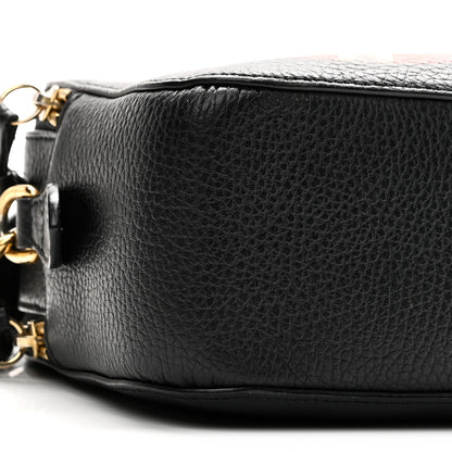 Gucci Grained Calfskin Sylvie Web Kingsnake Small Camera Bag Black Multicolor 10 of 12