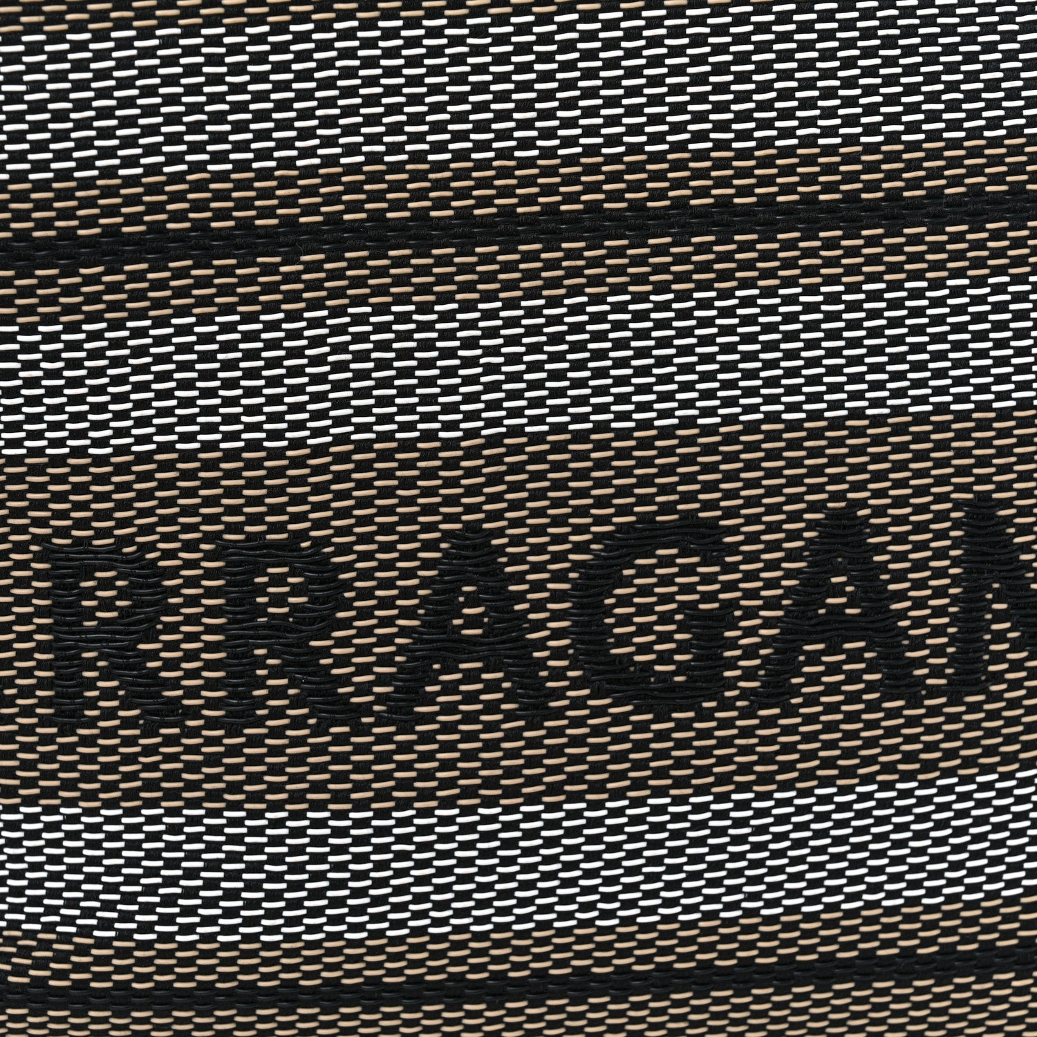 Salvatore Ferragamo Raffia Striped Logo Tote Bag Beige Optic White Black 7 of 10